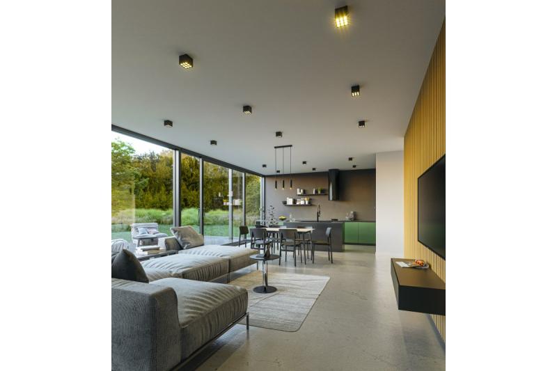 Decor Opgehangen armatuur TRESOS II 3xGU10 alumínium IP20 max. 3x20W fekete. 1208964030