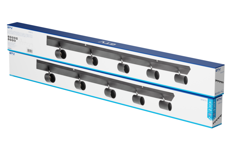 Decor Plafonddísz VENETO IP20 max. 20W 5 x GU10 kerek fekete. 1208964044