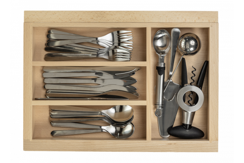 Decor Cutle Evőeszköztartó Állítható Betét 400-600 mm-es Szekrényekhez Bükk Szín 1208966289