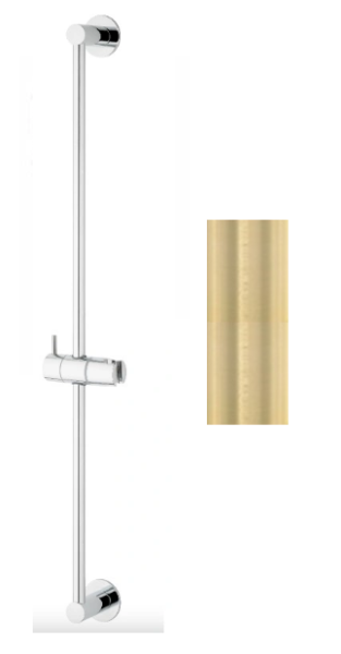 Waterevolution Flow glijstang 800 mm PVD Licht Goud T1660WGE