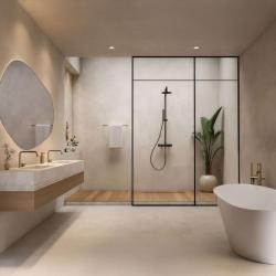 Waterevolution Flow zuhany szett esőztető zuhannyal, matt fekete T141NPR