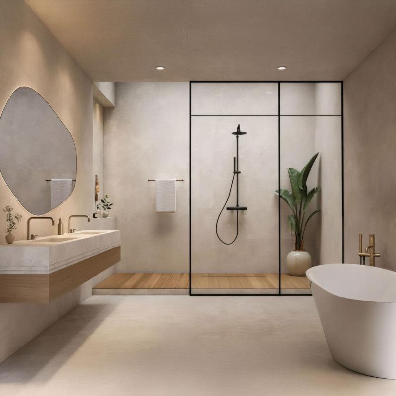 Waterevolution Flow zuhany szett esőztető zuhannyal, matt fekete T141NPR