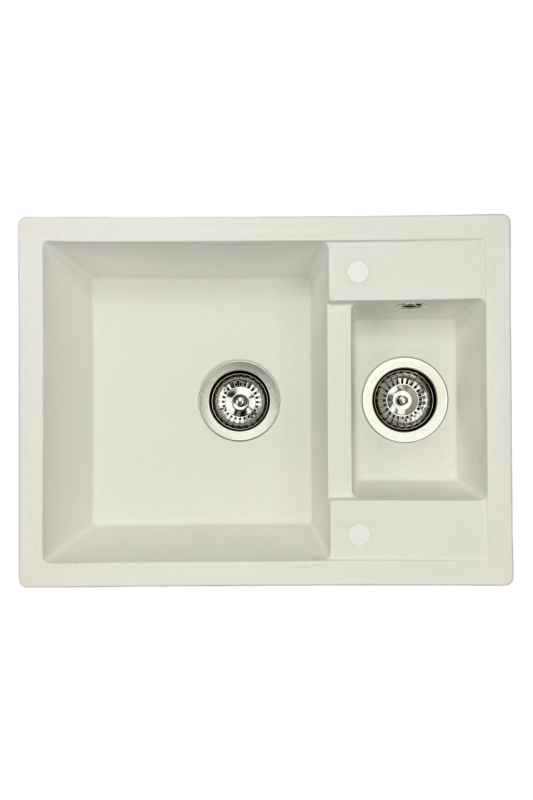 GraniteMy Smart extra sekély 1,5 gránit fehér mosogató 58x44cm 1208967418