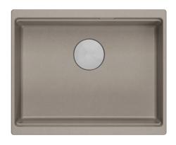 Quadri Newport II gránit alsó szerelésű taupe mosogató 560x450mm rozsdamentes acél dugóval és lefolyófedéllel 1208967453