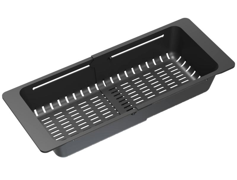 Quadri fekete állítható maradékgyűjtő 320/460 x 185 mm mosogatókhoz 1208967541.