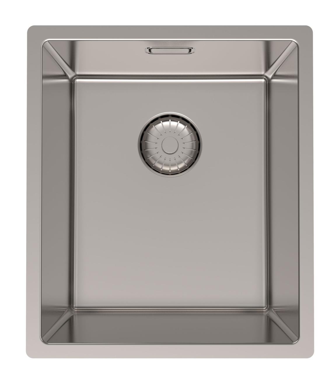 Pure.Sink Prestige rozsdamentes acél mosogató 34x40 cm 10 mm rádiusszal alsó, süllyesztett és felépített kivitelben PPG3440-02.