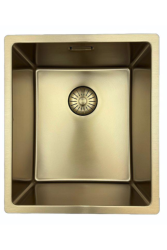 Pure.Sink Prestige mosogató 34x40 cm PVD Arany, 10 mm-es rádiusszal, alsó beépítéshez, süllyesztett és felületi beépítéshez PPG3440-60