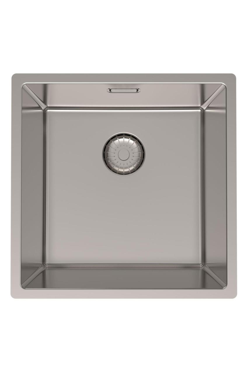 Pure.Sink Prestige mosogató RVS 40x40 cm, 10 mm-es rádiusszal, alsó beépítéshez, süllyesztett és felületi beépítéshez PPG4040-02