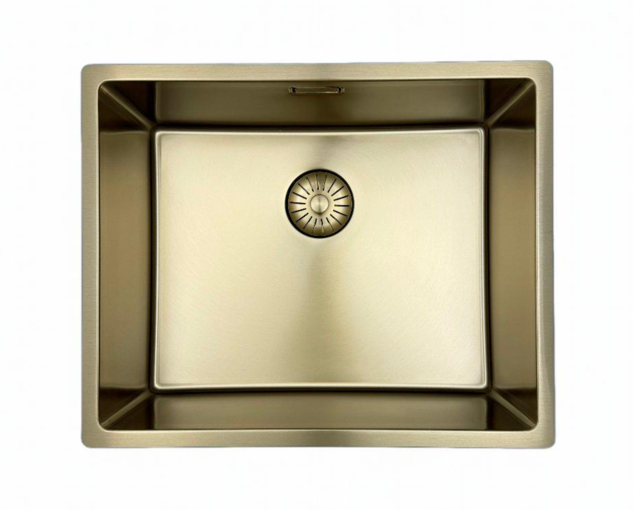 Pure.Sink Prestige mosogató 50x40 cm PVD Arany, 10 mm-es rádiusszal, alsó beépítéshez, süllyesztett és felületi beépítéshez PPG5040-60