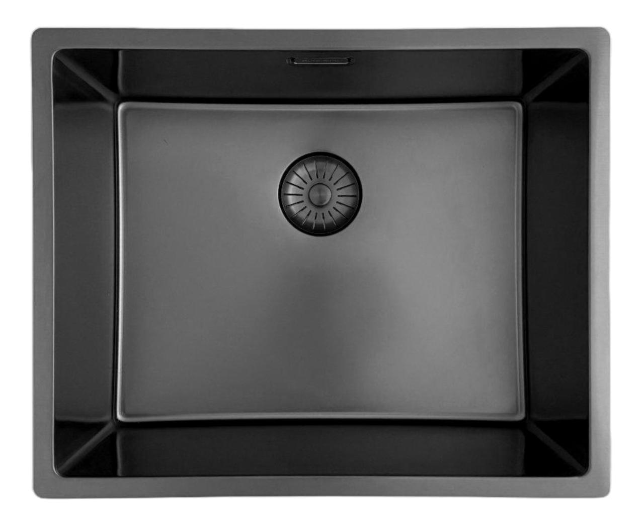 Pure.Sink Prestige mosogató 50x40 cm PVD Gun Metal 10 mm rádiusz aláépíthető, munkalapszintű és ráépíthető PPG5040-61.