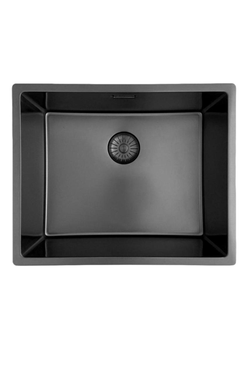 Pure.Sink Prestige mosogató 50x40 cm PVD Gun Metal 10 mm rádiusz aláépíthető, munkalapszintű és ráépíthető PPG5040-61.