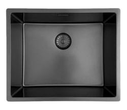 Pure.Sink Prestige mosogató 50x40 cm PVD Gun Metal 10 mm rádiusz aláépíthető, munkalapszintű és ráépíthető PPG5040-61.