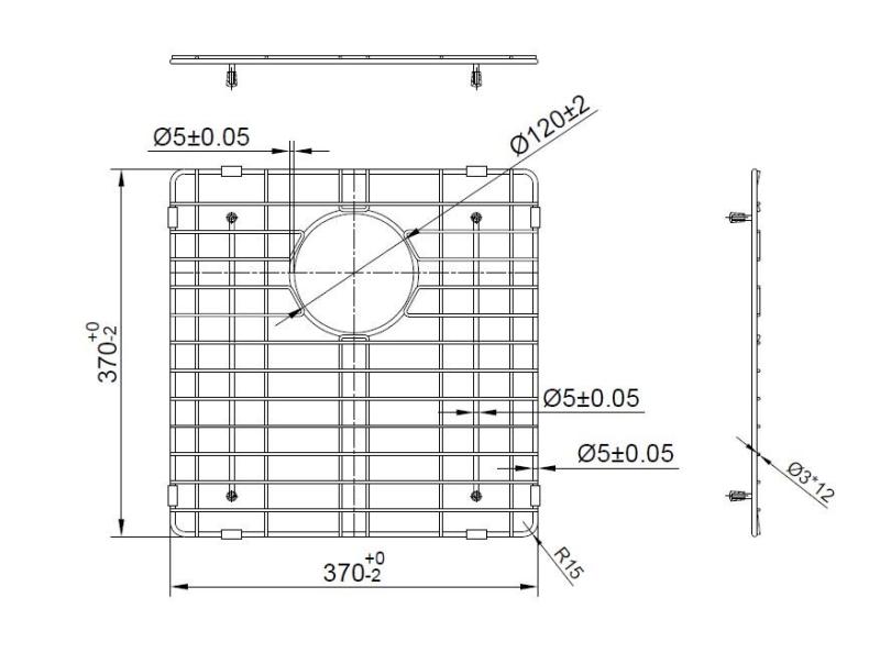 Pure.Sink Prestige alsó polc 40 Arany PPGGD40-60