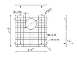 Pure.Sink Prestige alsó polc 40 Gun Metal PPGGD40-61