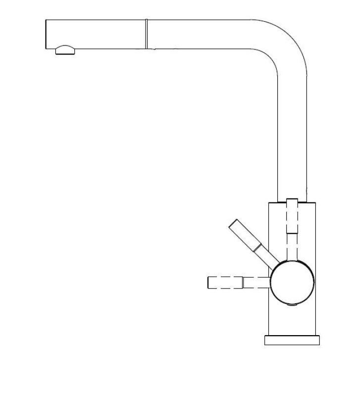 Pure.Sink Elite Steel Spark-S kuhinjska slavina PVD Gun Metal s izvlačnim izljevom PS8041-61
