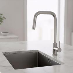 Pure.Sink Elite Steel Crystal-S kuhinjska slavina od Nehrđajućeg Čelika s izvlačnim izljevom PS8050-02