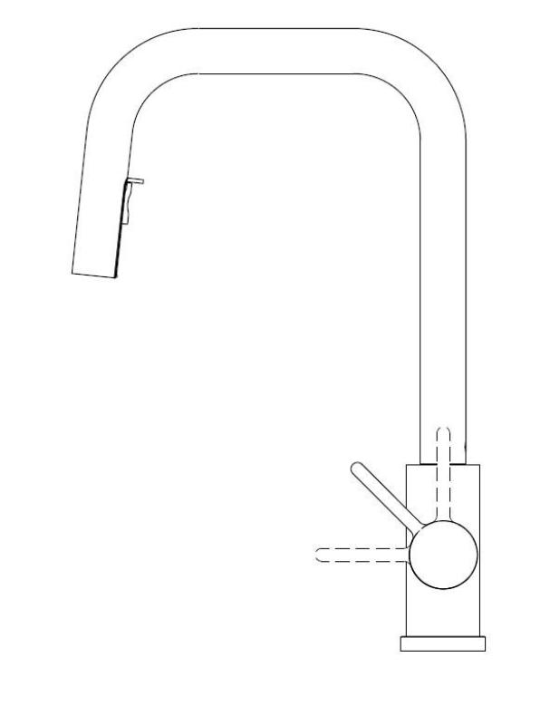 Pure.Sink Elite Steel Crystal-S kuhinjska slavina od Nehrđajućeg Čelika s izvlačnim izljevom PS8050-02