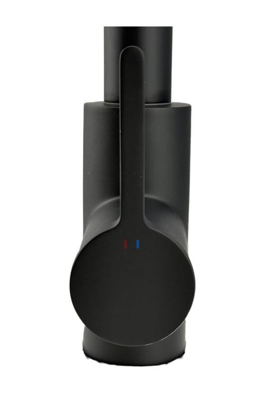 Pure.Sink Elite Steel Crystal-S kuhinjska slavina Mat crna s izvlačnim izljevom PS8050-10