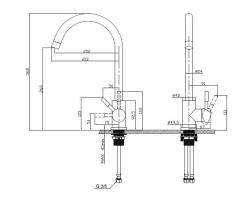 Pure.Sink Elite Steel Stream kuhinjska slavina PVD Brušeno zlato PS8044-60