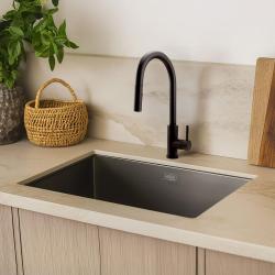 Pure.Sink Elite Steel Stream-S konyhai csaptelep Matt fekete kihúzható kifolyóval PS8045-10