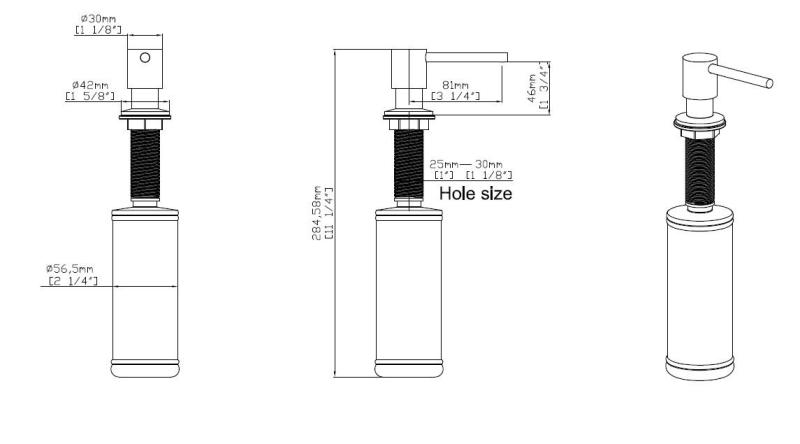 A Pure.Sink Elite Steel Shine szappanadagoló PVD Gun Metal PS9010-61