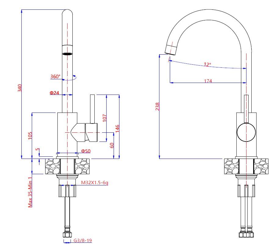 Quadri Kendal Set met Keukenkraan, Vloeistofdispenser en Granieten Antraciet Goudkleurige Spoelbak 60x44 cm met Afdruipgedeelte en Gouden plug en Overloop- 1208967843

Quadri Kendal Készlet K