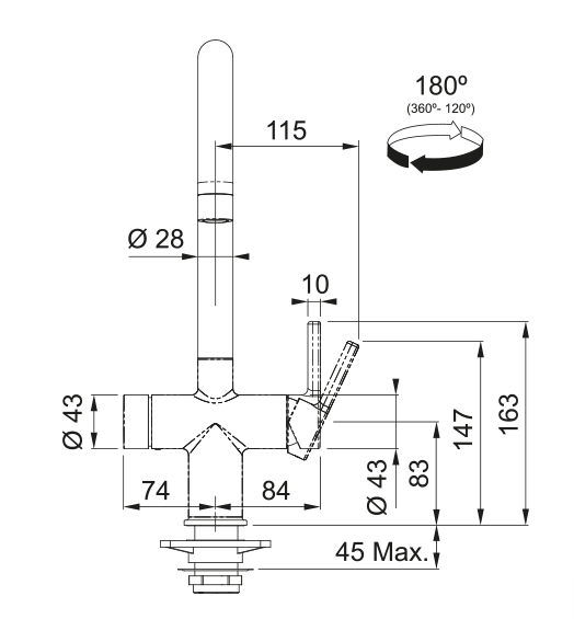 Franke Maris water hub 7L boiler 3-1 érintős elektronikus forróvizes csaptelep matt fekete vízhub keverőszettel 1208967855