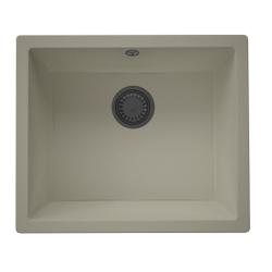 GraniteMy Universal Taupe Gránit Mosogató 50x40 cm felépítésű, aláépíthető és síkban építhető gun metal dugóval - 1208967910