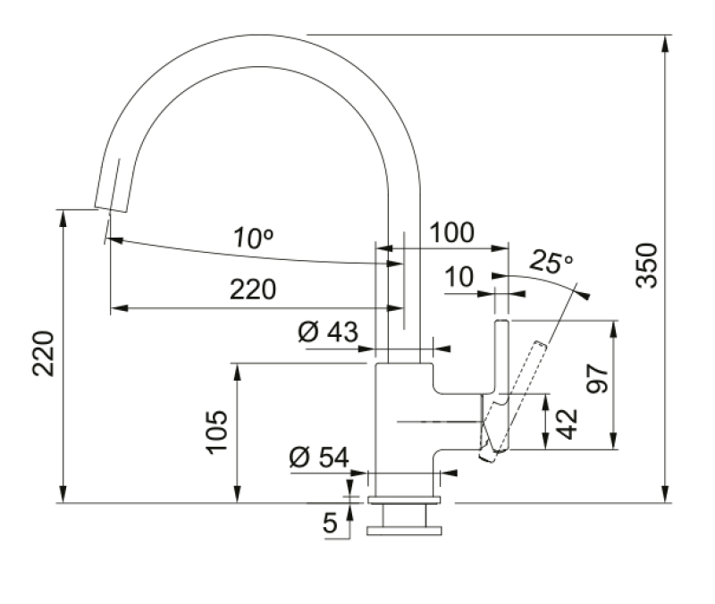 Franke Lina XL Konyhai Csaptelep Polar White Fehér, Forgatható Kifolyóval 115.0626.024