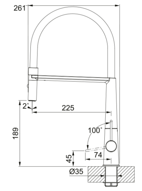 Franke Icon Egykaros Konyhai Keverőcsap Flexibilis Kézizuhannyal, Fekete 115.0690.598