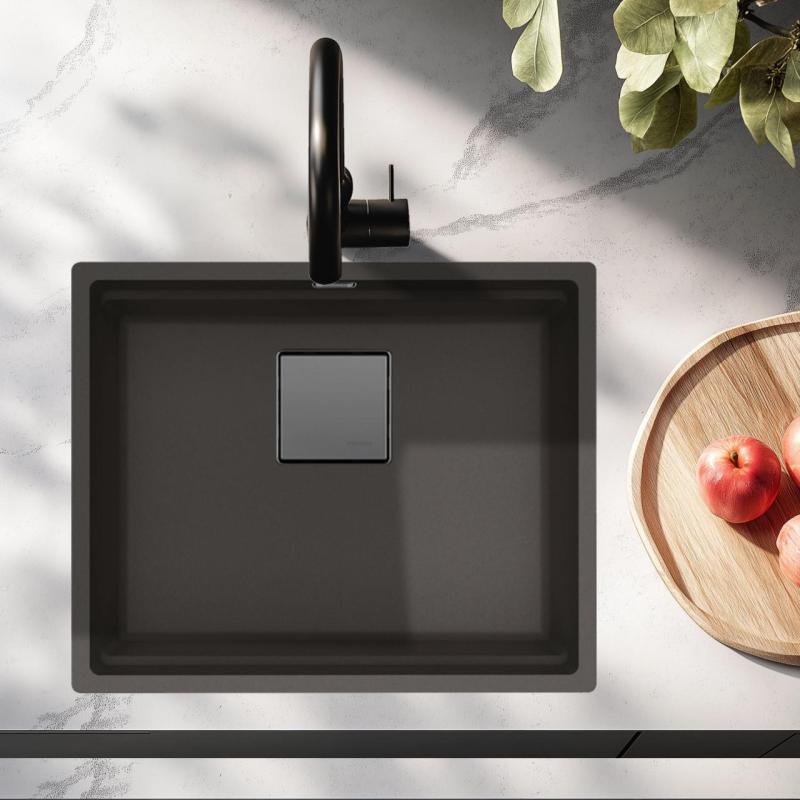 Franke Kubus KNG 110.52 Mosogató 52x42 Palaszürke Gránit Sötétszürke Alsószerelés 125.0714.636