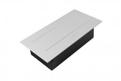 Bútor aljzat 2x aljzat földeléssel, USB A+C, tápkábel dugóval, fehér