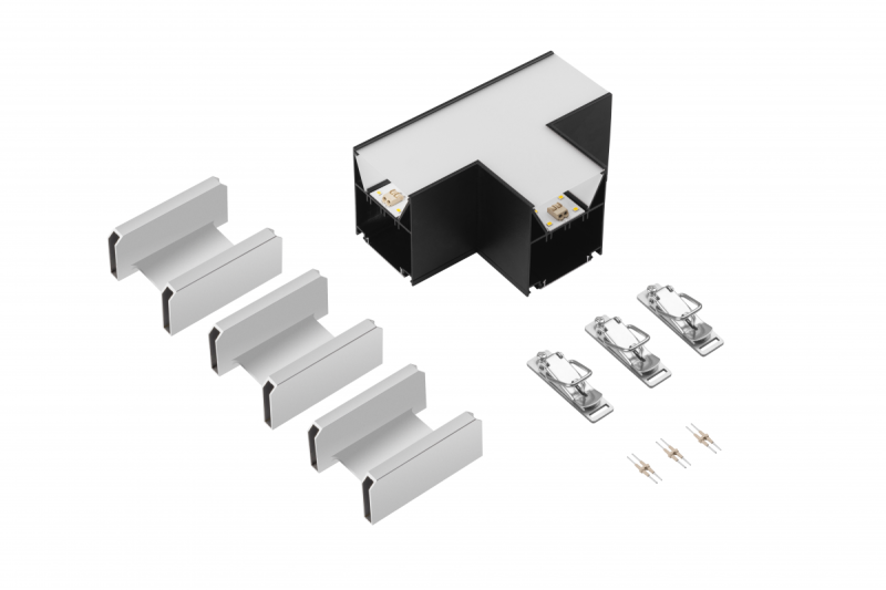 VINEA T-alakú csatlakozó, LED, fekete