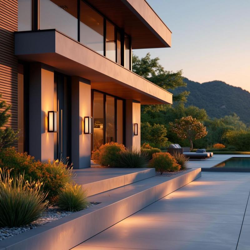 VASTI homlokzati lámpa, E27, MAX. 12W, IP54, AC220-240V, 50/60Hz, fekete