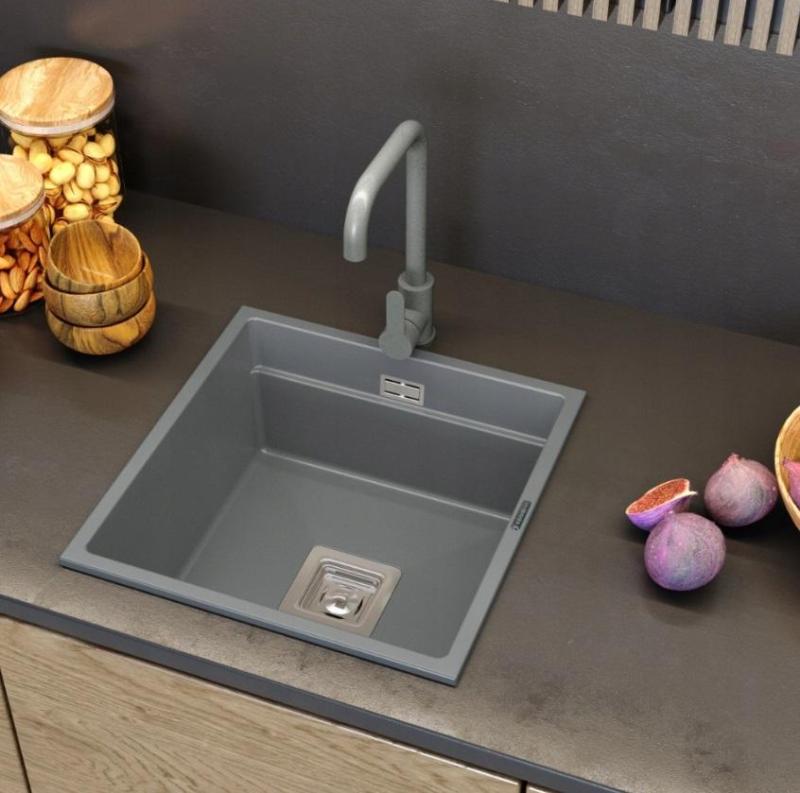 Gránitland Stellar Konyhai Keverőcsap Szürke forgatható kifolyóval 1208969530