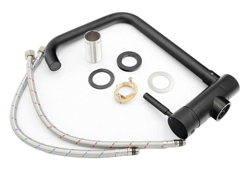 Gránitland Serenity Konyhai Csaptelep Fekete Összecsukható Kifolyóval 1208969533