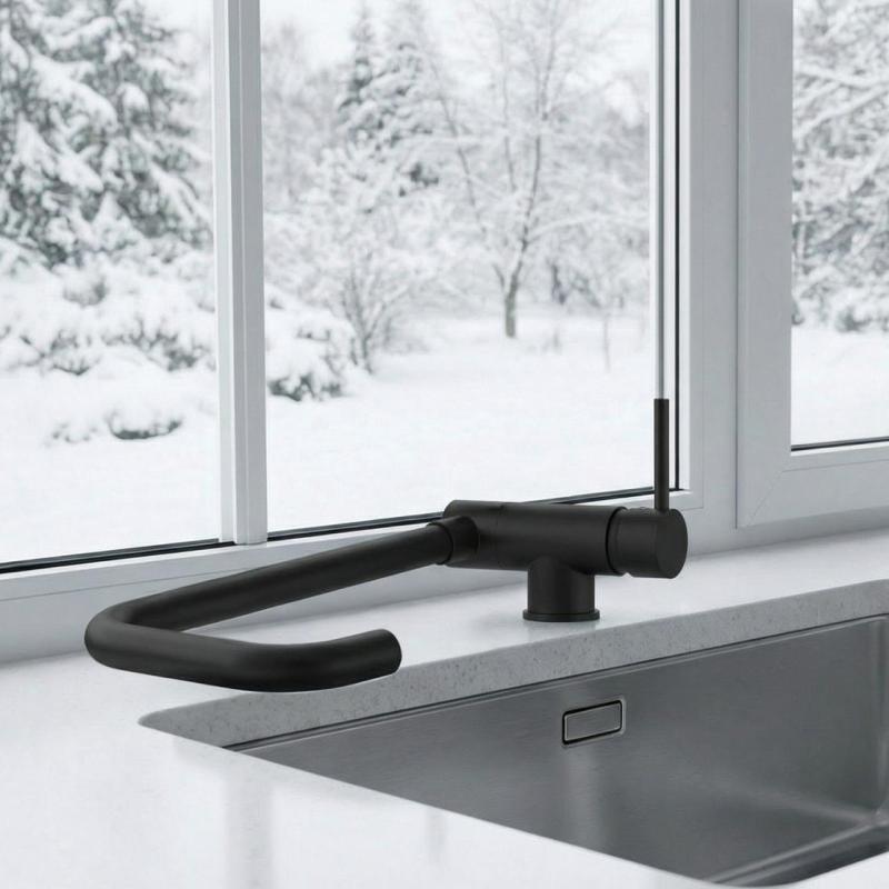 Gránitland Serenity Konyhai Csaptelep Fekete Összecsukható Kifolyóval 1208969533