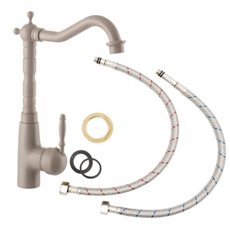 Graniteland Verve Konyhai csaptelep Bézs homok forgatható kifolyóval 1208969534