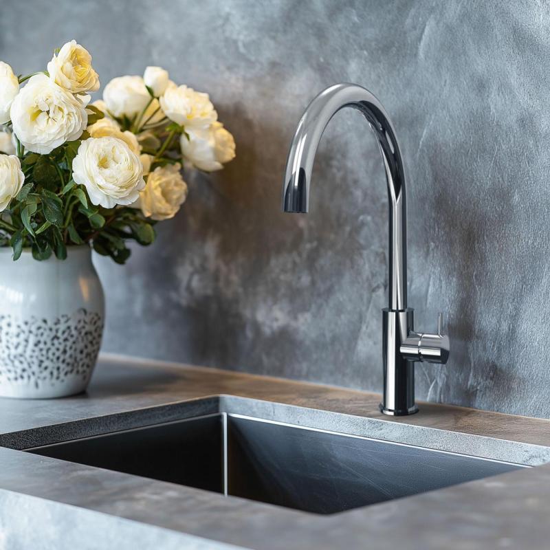 Waterevolution Flow keukenkraan met ronde draaibare uitloop chroom T158U01