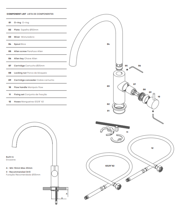 Waterevolution Flow keukenkraan met ronde draaibare uitloop RVS T158UIE