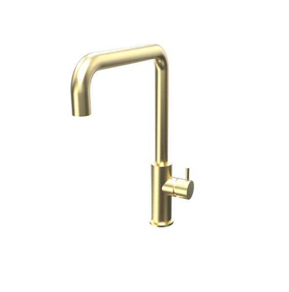 Waterevolution Flow keukenkraan met haakse draaibare uitloop light gold T158HWGE