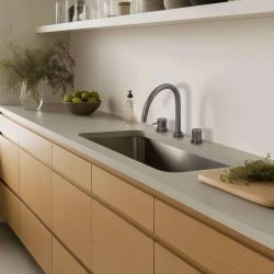 Waterevolution Flow 3-lyukú konyhai keverőcsap forgatható kifolyóval és szűrt víz csatlakozással pisztoly fém T152UGME