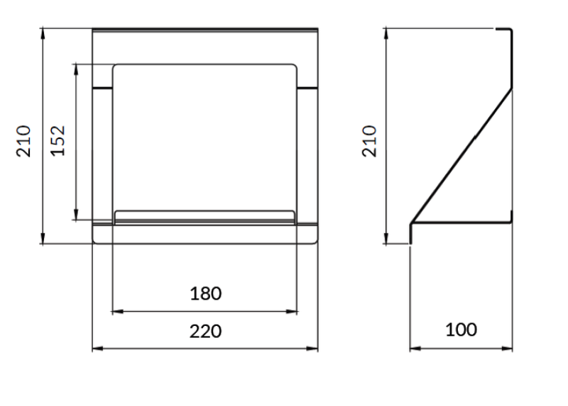 Epka Luxion Fém Konyhai Sín Polc Fekete 1208969966
