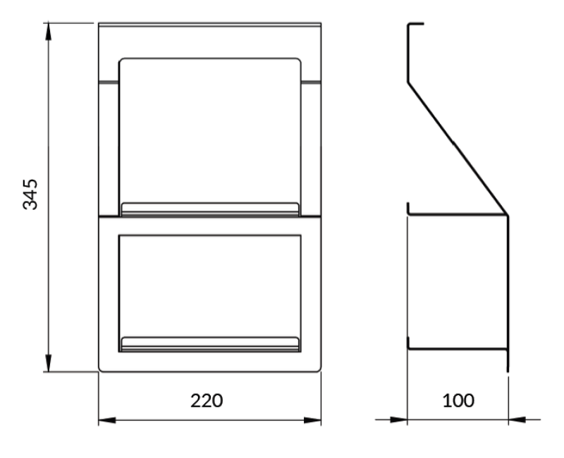Epka Luxion Dupla Akasztó Konyhai Sínhez Fém Fekete 1208969967
