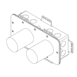 Waterevolution Beépíthető rész ISOBOX mosdócsaptelep 2 lyuk T0.16.BI