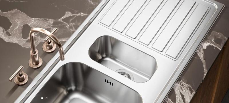 Banka Centurio 100-15 RVS 1,5 Mosogató felépítmény 100 x 50cm Csepegtető résszel 1208970035