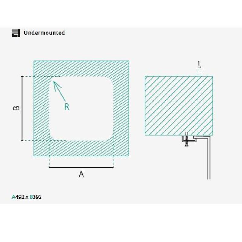 Banka IB5040 Rozsdamentes Acél Mosogató 50 x 40 cm Beépíthető 1208970037