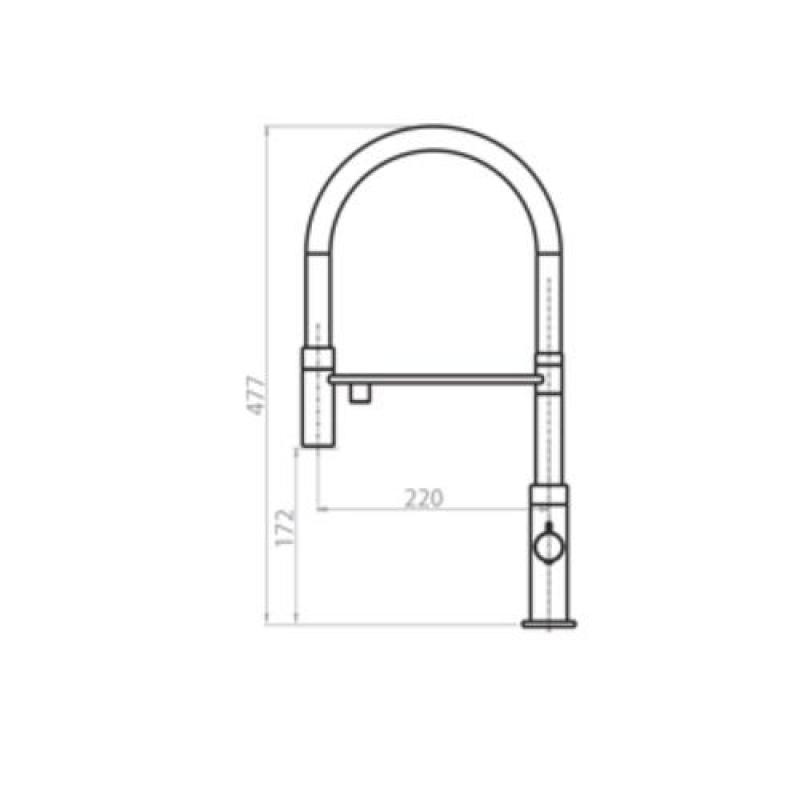 Ausmann Claridge 3-utas konyhai csaptelep rugalmas kifolyóval és szűrt vízzel – Króm - 1208970091