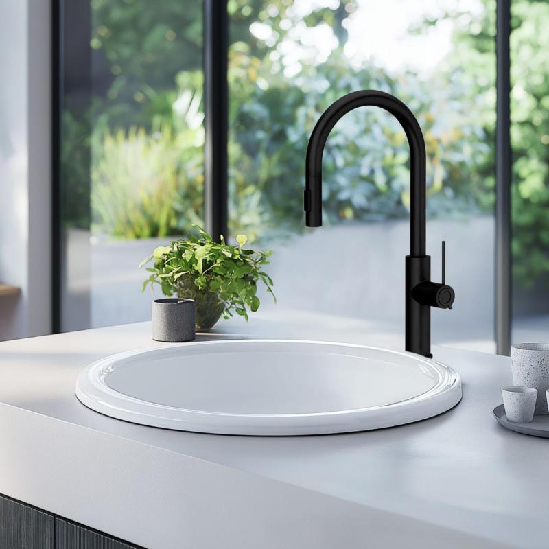 Ausmann Ceramic Brook kerámia fehér kerek felépítmény mosdókagyló 1208970092