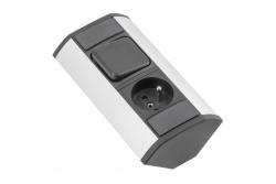 MINI sarokhosszabbító kapcsolóval és földelt konnektorral 230V 16A